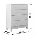 Ver imagem 7 de Quarto de Bebê Completo com berço, Guarda-roupa 3 Portas e Comoda 4 Gavetas Lidi