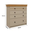 Ver imagem 7 de Conjunto Cama Solteiro Cômoda e Mesa de Cabeceira England MDF Corda/Freijó