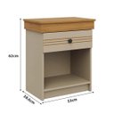 Ver imagem 5 de Conjunto Cama Solteiro Cômoda e Mesa de Cabeceira England MDF Corda/Freijó