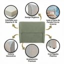 Ver imagem 3 de Cabeceira para Cama Box Queen Size Liah 160cm Bouclê Verde Menta - Desk Design