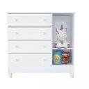 Ver imagem 2 de Quarto de Bebê Com Berço, Guarda-roupa 3 Portas e Cômoda Fraldário Gabi