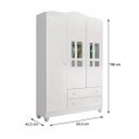 Ver imagem 7 de Quarto de Bebê Com Berço, Guarda-roupa 3 Portas e Cômoda Fraldário Gabi