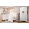 Quarto de Bebê Com Berço, Guarda-roupa 3 Portas e Cômoda Fraldário Gabi - 1