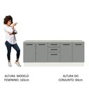 Ver imagem 6 de Kit com 2 Balcões Multiuso 4 Portas 3 Gavetas Agata Madesa