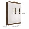 Quarto de Bebê Com Berço, Guarda-roupa 3 Portas e Cômoda Fraldário Gabi - 8