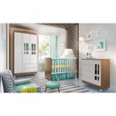 Ver imagem 1 de Quarto de Bebê Com Berço, Guarda-roupa 3 Portas e Cômoda Fraldário Gabi