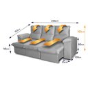 Ver imagem 3 de Sofá Retrátil Reclinável America 2,30m Suede