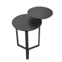 Ver imagem 1 de Mesa de Centro Dois Tampos Chanfrada Orgânica 44cm Pé Metal 28022 Artesano