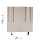 Ver imagem 3 de Cabeceira Estofada Grécia 90CM Solteiro Courino Bege - D A DECOR