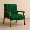 Ver imagem 1 de Poltrona Conceito Belga Bouclé Premium - Verde