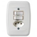 Ver imagem 1 de Interruptor Simples 2 T.s + Tomada 20a Embutir Branca 45107 - Pezzi