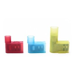 Kit Terminal Elétrico Bandeira Fêmea Isolado 0,5 a 6mm 50pçs - 2