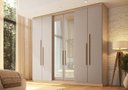 Ver imagem 1 de Guarda-Roupa 6 Portas 2 Gavetas Sonata New com Espelho Bege/Angelin/Duna