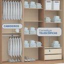 Ver imagem 6 de Guarda-Roupa 6 Portas 2 Gavetas Sonata New com Espelho Bege/Angelin/Duna