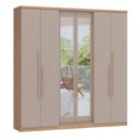 Ver imagem 5 de Guarda-Roupa 6 Portas 2 Gavetas Sonata New com Espelho Bege/Angelin/Duna