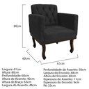 Ver imagem 6 de Kit Diva Recamier Juliana 140cm Lado Direito e 01 Poltrona Classic Linho Cinza Escuro - Amarena