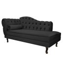 Ver imagem 3 de Kit Diva Recamier Juliana 140cm Lado Direito e 01 Poltrona Classic Linho Cinza Escuro - Amarena