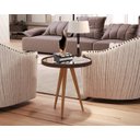 Ver imagem 1 de Mesa Apoio Adnet Couro com Espelho 40cm Pés Palito Cor Marrom