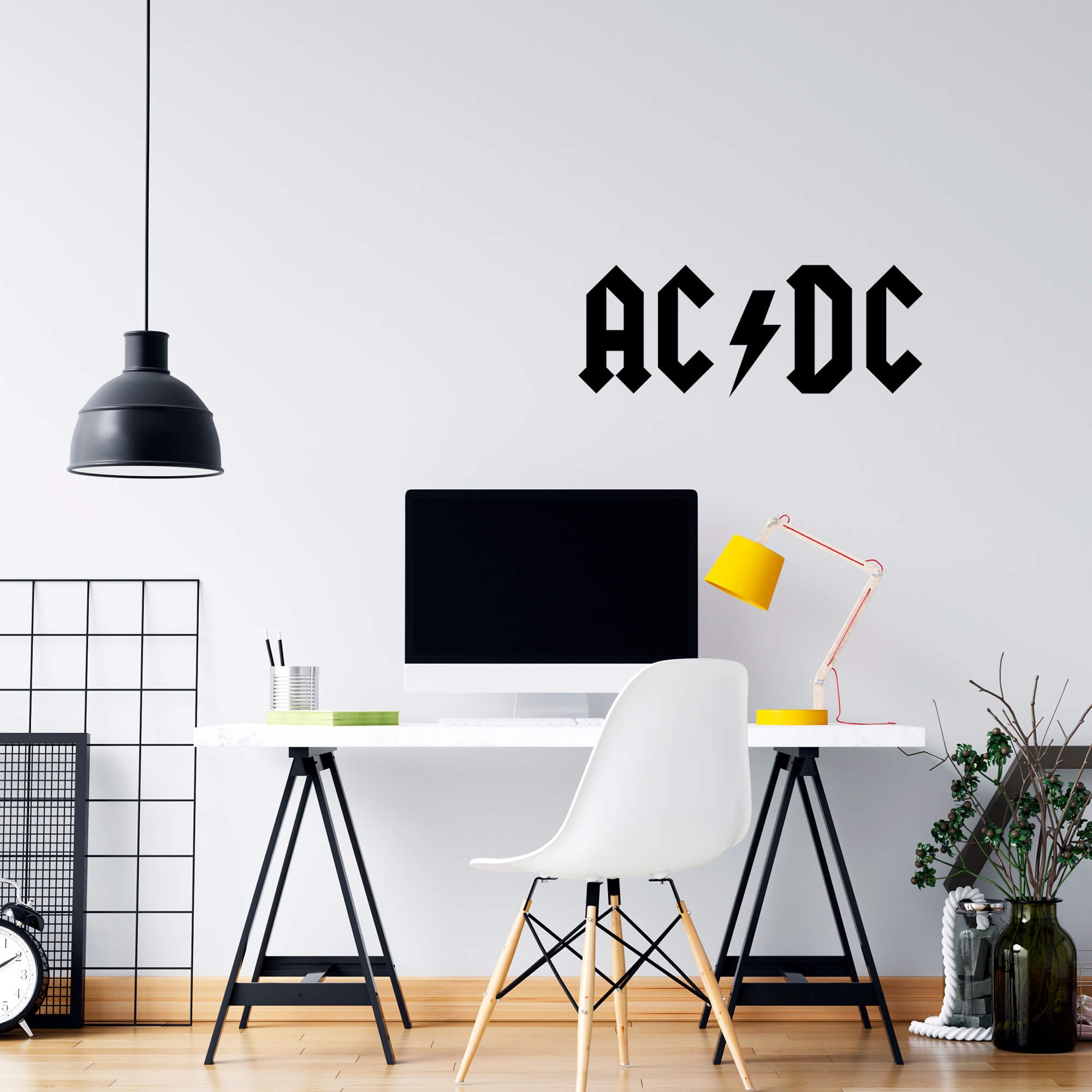 Adesivo de Parede Logo Banda Rock Acdc Decoração Quarto Bar Kanto Store ...