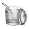 Açucareiro com Colher e Tampa Lines 10cm X 7,5cm Vidro - Wolff - 3