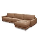 Ver mais imagens de Sofá 3 Lugares Tributo H Chaise Direita Couro Camel