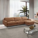 Ver imagem 2 de Sofá 3 Lugares Tributo H Chaise Direita Couro Camel
