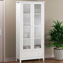 Ver imagem 2 de Cristaleira 2 Portas Vidro 1 Gaveta 180x80 Cm E954 Branco Dtall