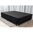 Ver imagem 2 de Cama Box Baú Casal Sintético Preto 38x138x188