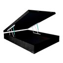 Ver imagem 1 de Cama Box Baú Casal Sintético Preto 38x138x188