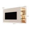 Painel Vitrum 218 com Espelho Led Mavaular Off White - 2