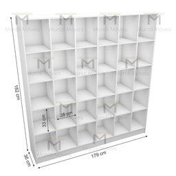 ARMÁRIO COLMÉIA 5X6 NICHOS 100%MDF M56.2020.B (LOJA,CLOSET) MUNDI MOVEIS - 2