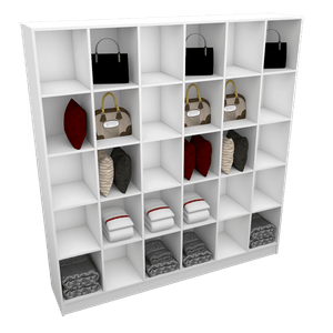 ARMÁRIO COLMÉIA 5X6 NICHOS 100%MDF M56.2020.B (LOJA,CLOSET) MUNDI MOVEIS
