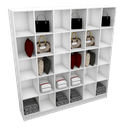 Ver imagem 1 de ARMÁRIO COLMÉIA 5X6 NICHOS 100%MDF M56.2020.B (LOJA,CLOSET) MUNDI MOVEIS