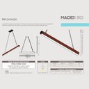 Ver imagem 4 de Luminária Pendente Canada em Madeira de Demolição com Corrente e Led 36w