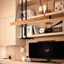 Ver imagem 1 de Luminária Pendente Canada em Madeira de Demolição com Corrente e Led 36w