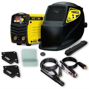 Maquina de Solda Inversora 150a Mma + Kit Scim-6150 Bv Bivol