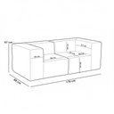 Ver imagem 4 de Sofá 2 Lugares para Sala Living Modular 176cm Lancaster F04 Bouclê Branco - Lyam Decor
