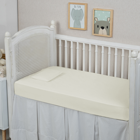 Par de Fronhas Cama Berço Bebê 300 Fios Algodão Avulso 01 Peça Super Macio 2 Peças:palha