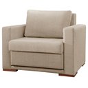 Ver imagem 1 de Poltrona Cama Hermes Luxo Castellar Móbile Linho Bege Claro