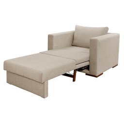 Poltrona Cama Hermes Luxo Castellar Móbile Linho Bege Claro - 4
