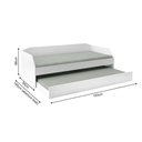 Ver imagem 5 de Bicama Solteiro Duo Luxo com Cama Auxiliar em Mdf Premium Branco com 2 Colchões