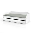 Ver imagem 1 de Bicama Solteiro Duo Luxo com Cama Auxiliar em Mdf Premium Branco com 2 Colchões