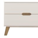 Ver imagem 3 de Rack TV 75" 2 Gavetas e Nichos Multimóveis CR45178 Off White/Pinho