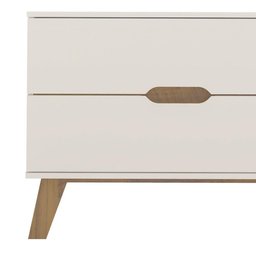 Rack TV 75" 2 Gavetas e Nichos Multimóveis CR45178 Off White/Pinho - 3