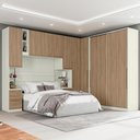 Ver imagem 2 de Quarto Casal Modulado 6 Pecas Seletto Areia Jequitiba Henn Areia Jequitiba