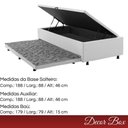 Ver mais imagens de Base Cama Box Solteiro com Baú e Cama Auxiliar Branco