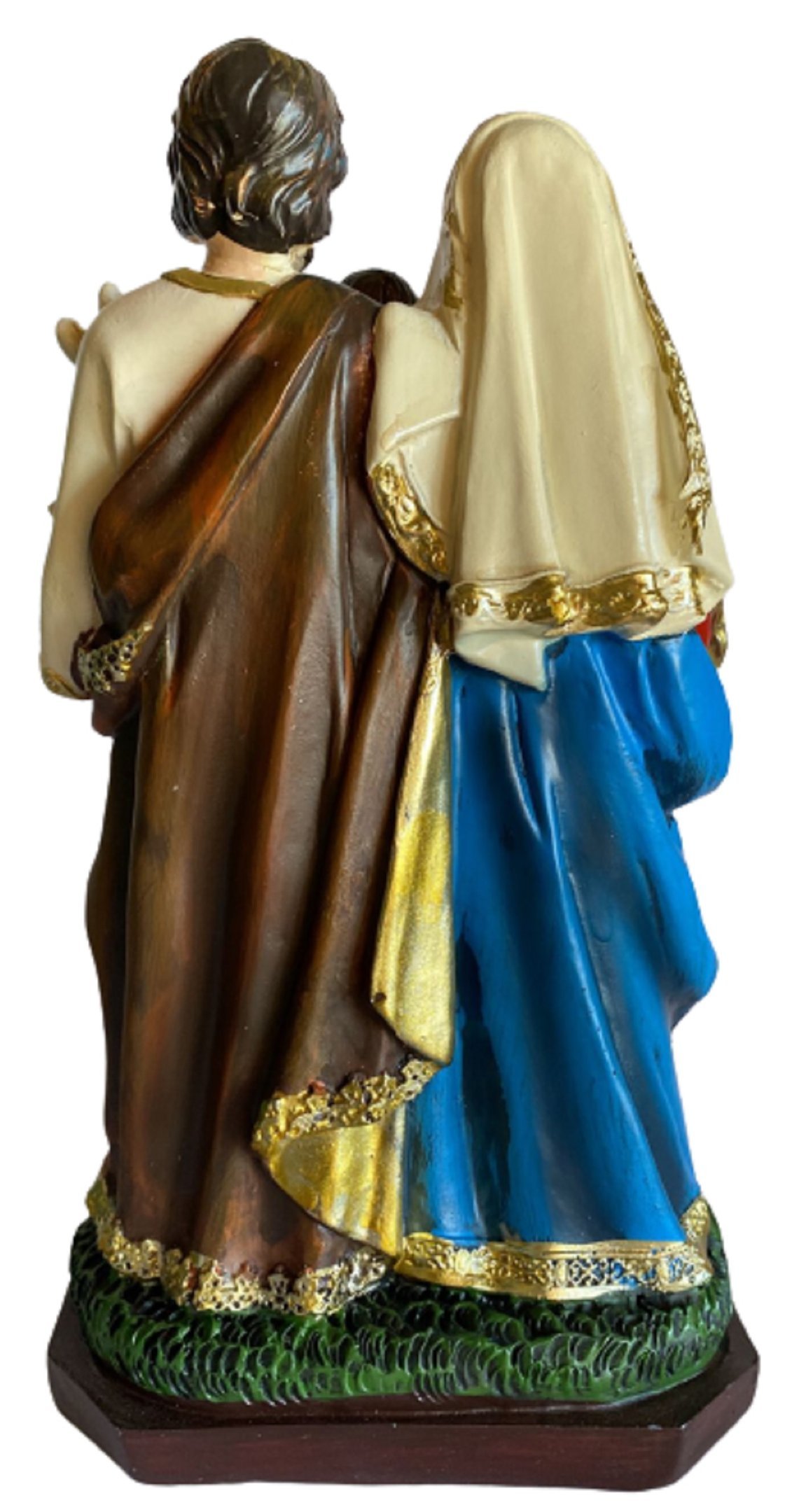 Imagem Da Sagrada Família Jesus Maria E José Resina 20 Cm - 4