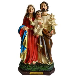 Imagem Da Sagrada Família Jesus Maria E José Resina 20 Cm