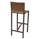 Ver imagem 3 de Banco Banqueta de Bar Balcão Bancada Cozinha Alumínio Junco Alumínio Marrom Fosco Marrom