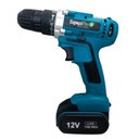 Ver imagem 3 de Parafusadeira Furadeira Bateria Espaçofix Maleta com 13 Peças 12v